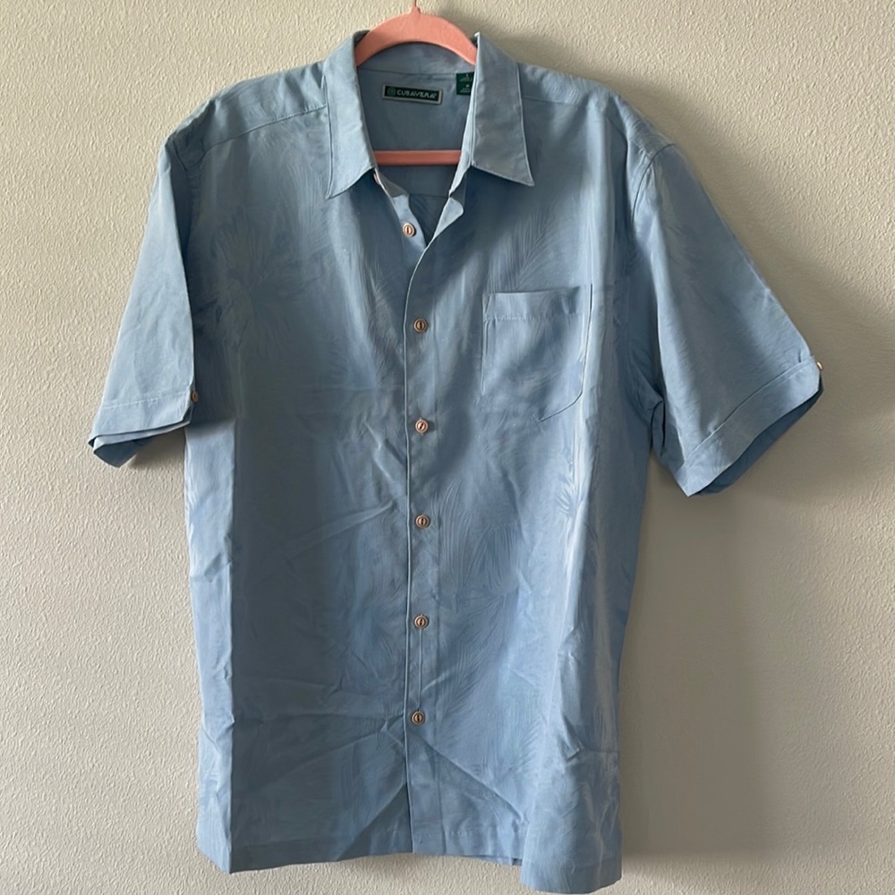 Cubavera Mens Short Sleeve Shirt Sz Large